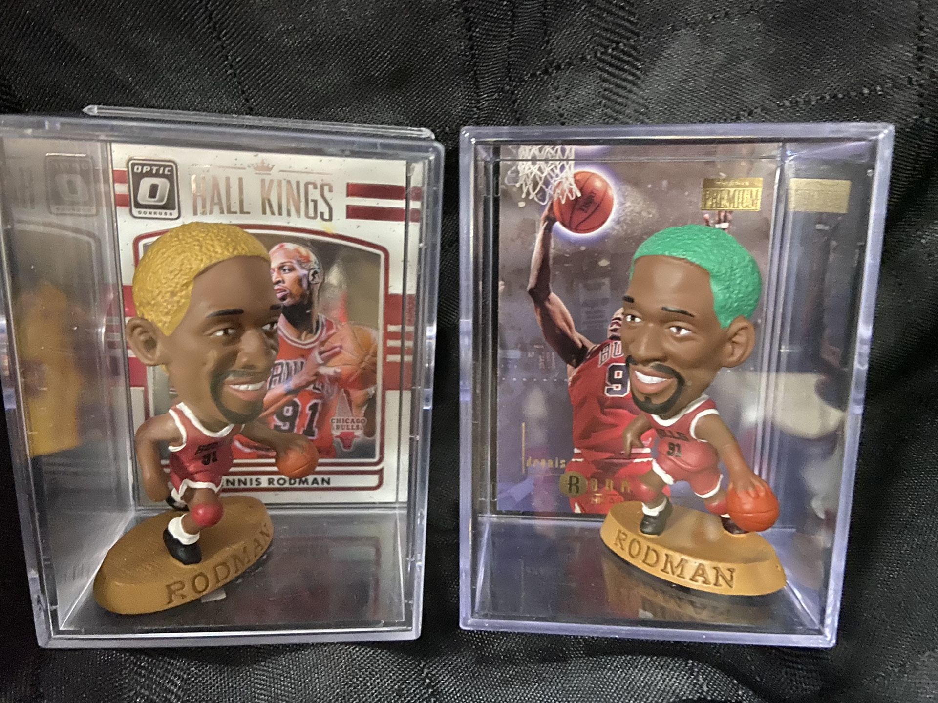 Chicago Bulls Dennis Rodman Mini Display Case with Figure & Card