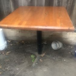 Wood Block Restaurant Dining Table 30”x30”x30”