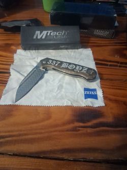 MTech USA Folding Pocket Knife Custom Engraved