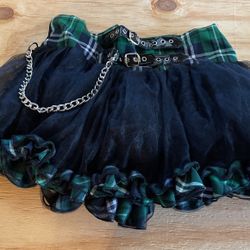 Women’s Plaid Green Perticoat