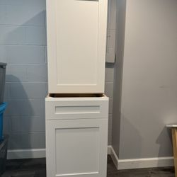 White Kitchen Wood Cabinet 