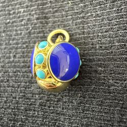 Blue Bead Charm Pendant 