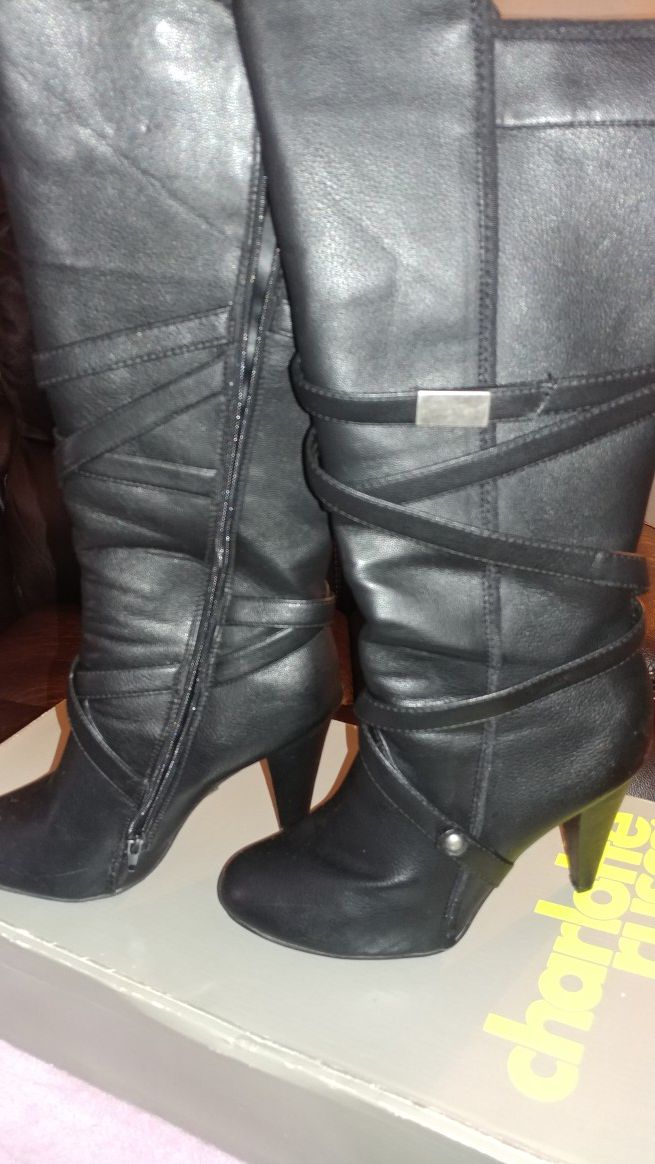 Women's Black Leather Boots