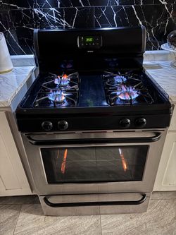 Stove kenmore black stainless steel