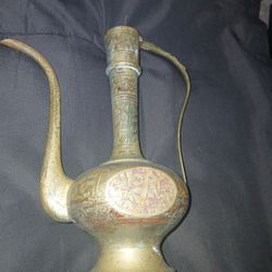 Vintage Brass Tea Pot