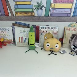Books + Plush Character Bundle 📚🧸 Dragons Love Tacos + The Day the Crayons Quit + The Cool Bean + The Bad Seed