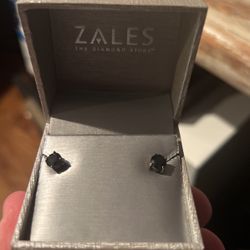 Mens Black Diamond  Earrings 