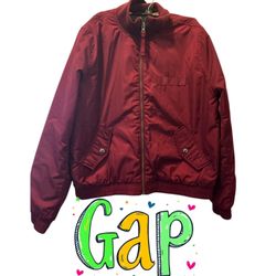 BURGUNDY BOMBER JACKET WOMEN SIZE M EXCELLENT CONDITION 