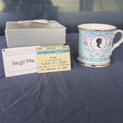 Princess Diana tea cup with original event ticket