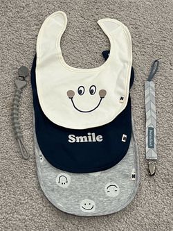 Baby Bibs and Pacifier Clips Bundle