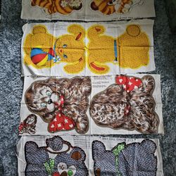 #1960's #Animal #Pillows #Fabric #Cut & Sew