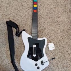 Guitar Hero - Red Octane Guitar Model 95025 w/ Dongle For PS2 - untested