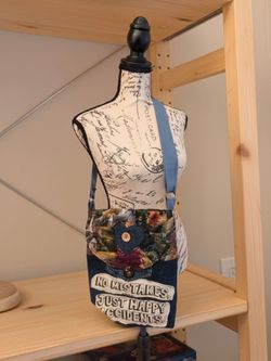 Handmade Denim Patchwork Crossbody Bag