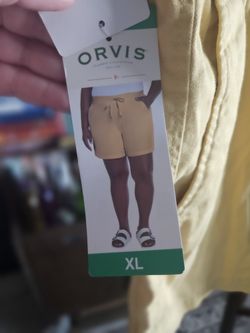 Orvis Casual Short Womens Xl Yellow