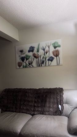 Wall art glass 3 frames