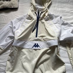 Kappa White Windbreaker/ Zip Up Jacket