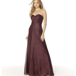 NWT Morilee Strapless Sequin Dress - Sweetheart Neckline Size 14 - Deep Red 
