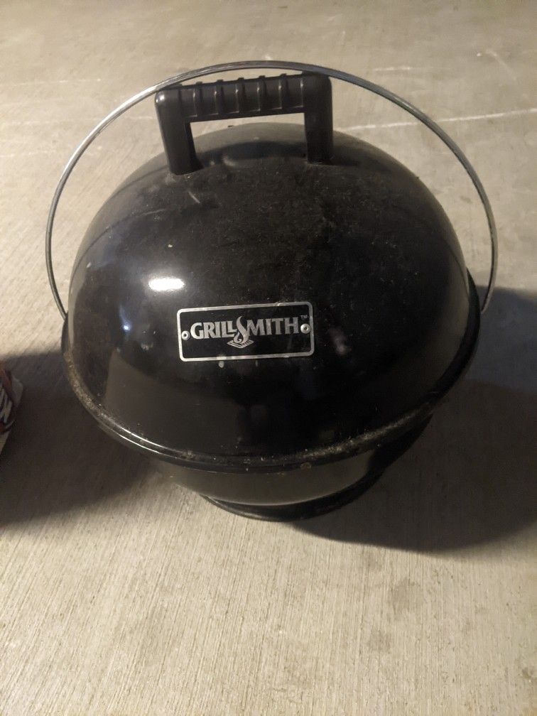14" BBQ - Grill Smith And Bag Of Charcoal Briquettes