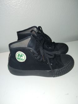 P.F. Flyers Sandlot Collectible Shoe Classic Black Canvas High-Top Wmn 7 Men 5.5