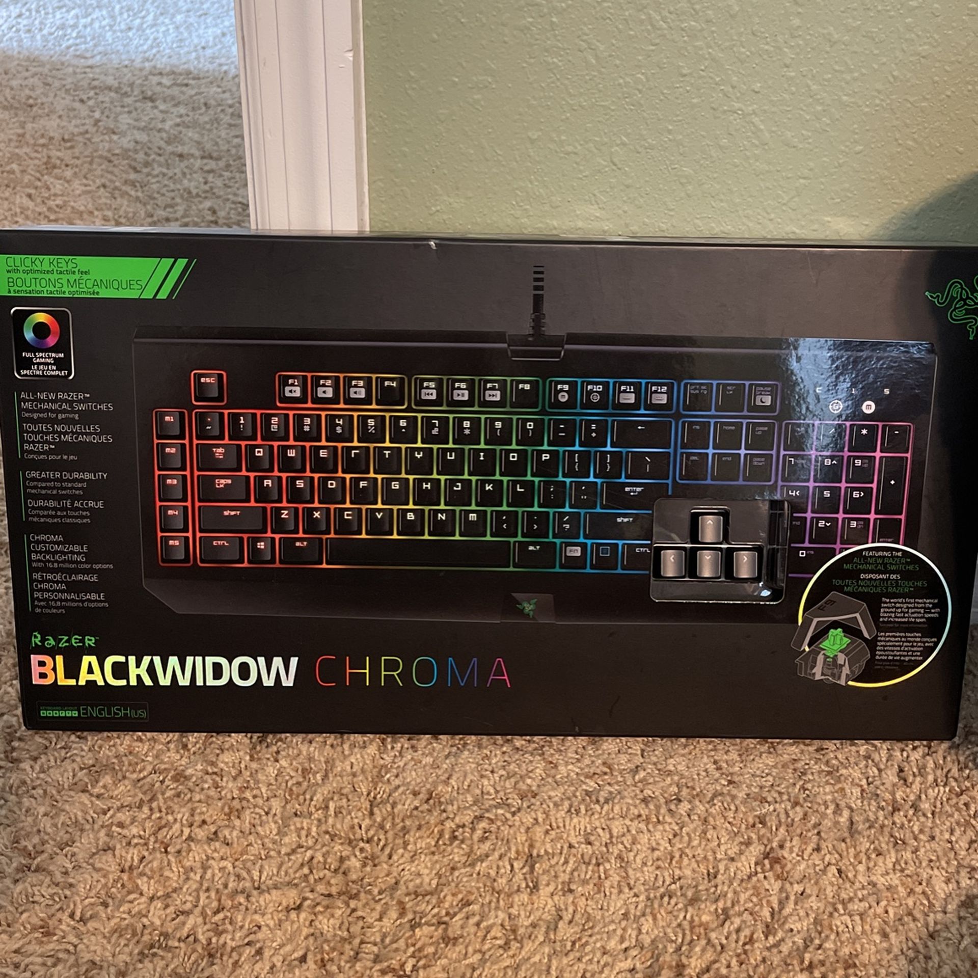 Razor Blackwidow Chroma Mechanical Keyboard Used