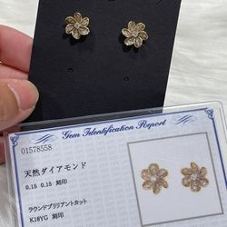 18k Gold Diamond Earring 