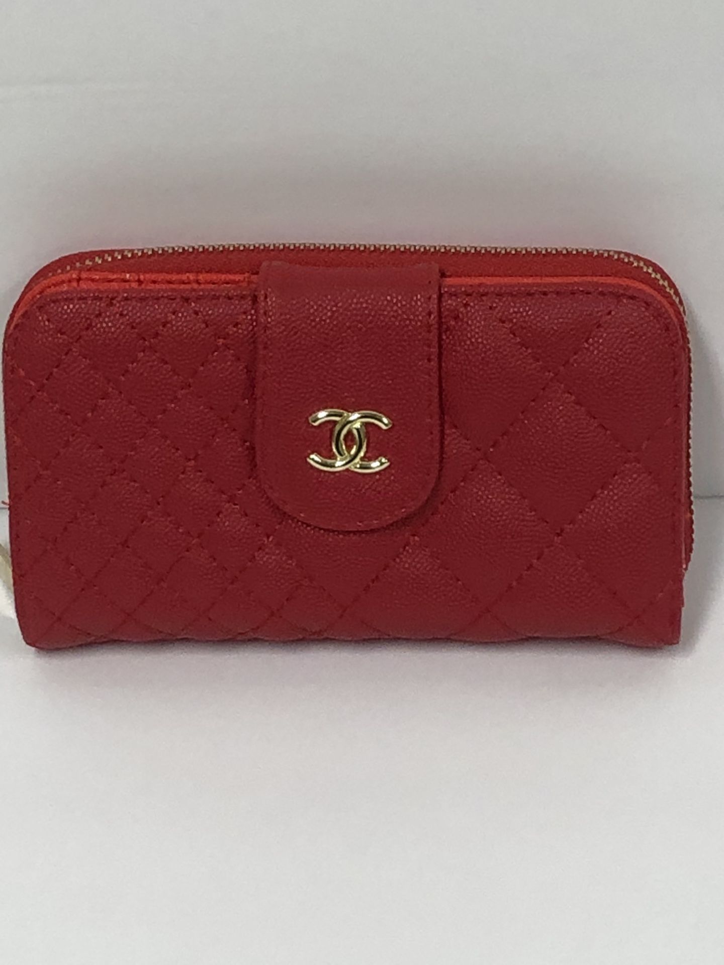 Red Leather Double Sided Wallet