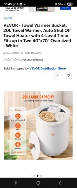 Vevor Towel Warmer bucket