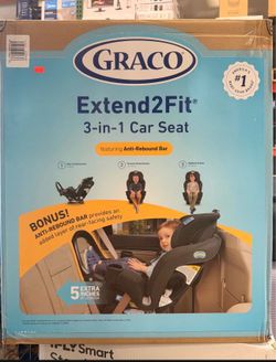 Grace Extend2Fit 3-in-1 Car Seat with Anti-Rebound Bar Brand New In Box