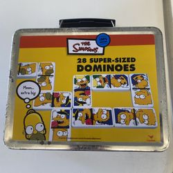 The Simpsons 28 Super Sized Dominoes w/ Collectible Tin