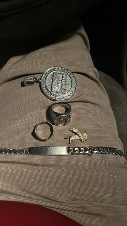 Siver Pieces Of Jewelry And Silver Bracelet 70 OBO