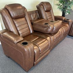 $49 Down finance Power Reclining Leather Sofa and Loveseat Reclining Sofa Reclining Sectional Sleeper