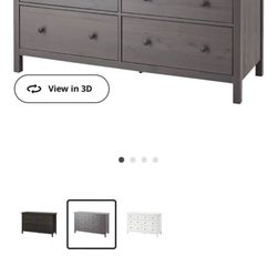 8 drawer gray dresser in excellent condition 63" wide 37.5" tall 19.5" deep
