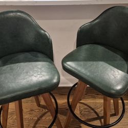 Lennon High Back Faux Leather Bar Stools