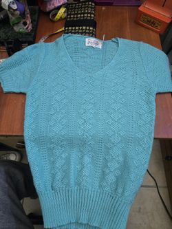 Rochelle California 70s-80s Knit Top Ladies Small 