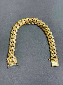 Jewelry 14k solid yellow gold Miami Cuban link bracelet 92 grams 8” 12,5mm wide