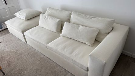 West Elm Harmony Modular Sectional, 3-Piece with Ottoman, Alabast