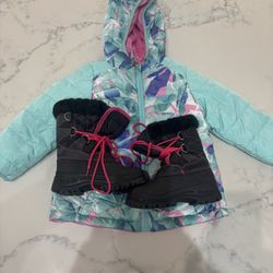 Girls Snow Jacket And Boots