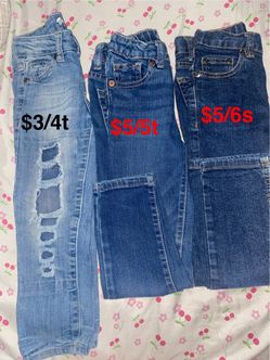 Kids Denim Jeans Bundle – Sizes 4T, 5T, 6
