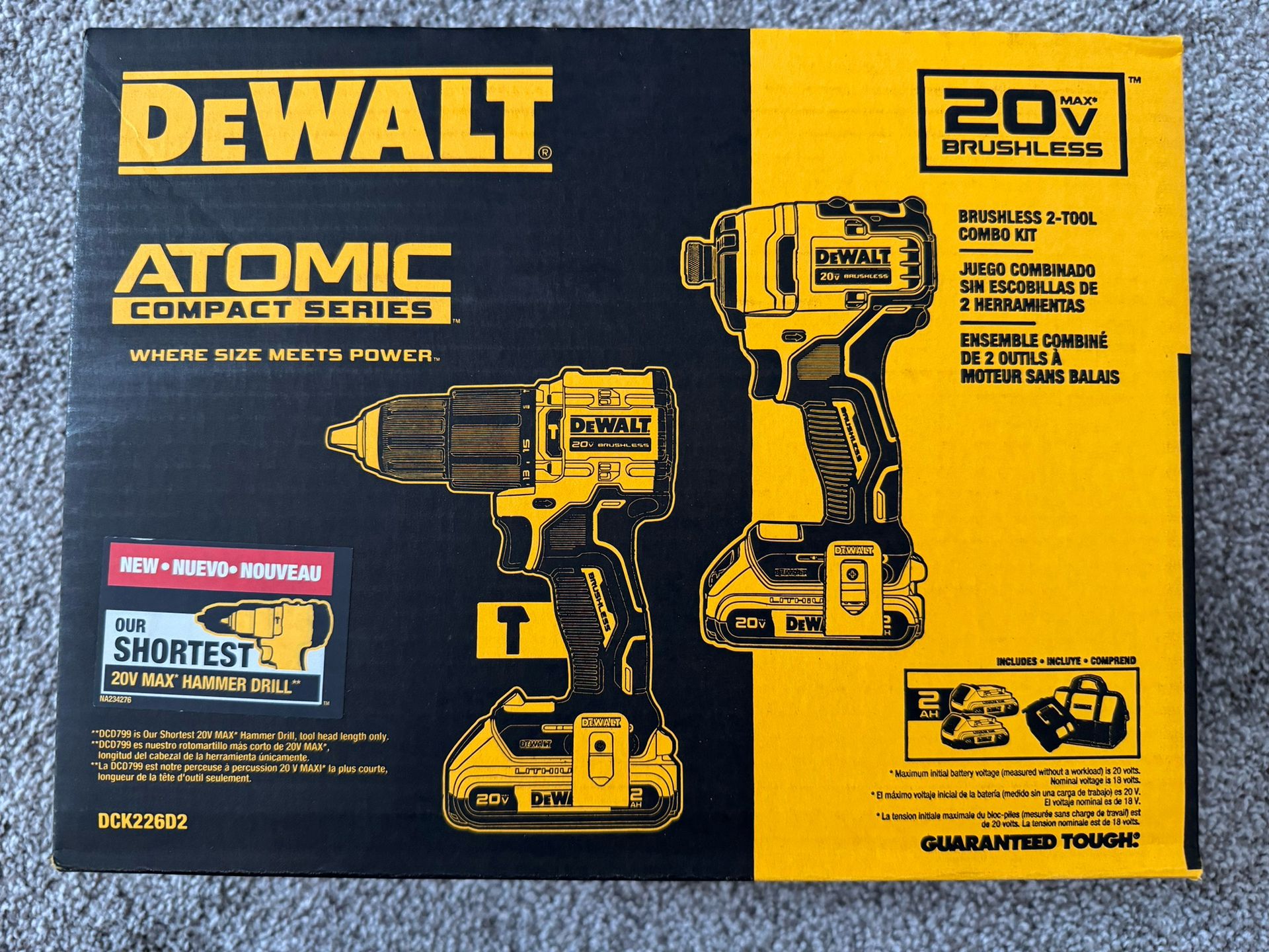 Firm* Dewalt atomic 20V Max Hammer Drill / Impact driver Combo