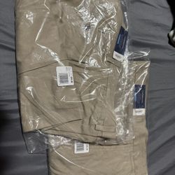 *NEW* 2-Pair -Men’s Khaki Pants -  Size 33X29