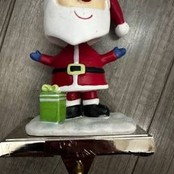 Bobblehead Santa Stocking Holder
