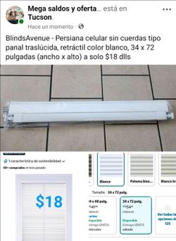 Persiana  34x72 celular shade