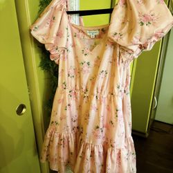 Pink Floral Dress 