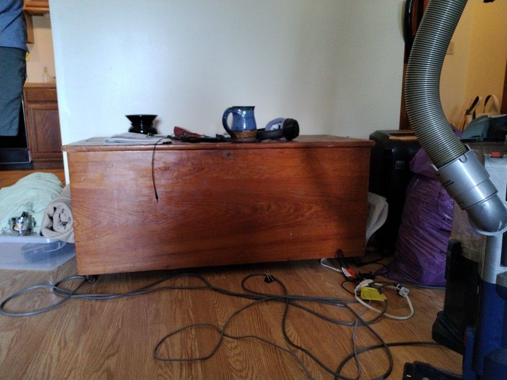Multipurpose Wooden Chest With wheels