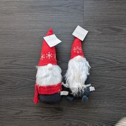 Christmas Decor - Gnome Decorations - Set Of 2 - New