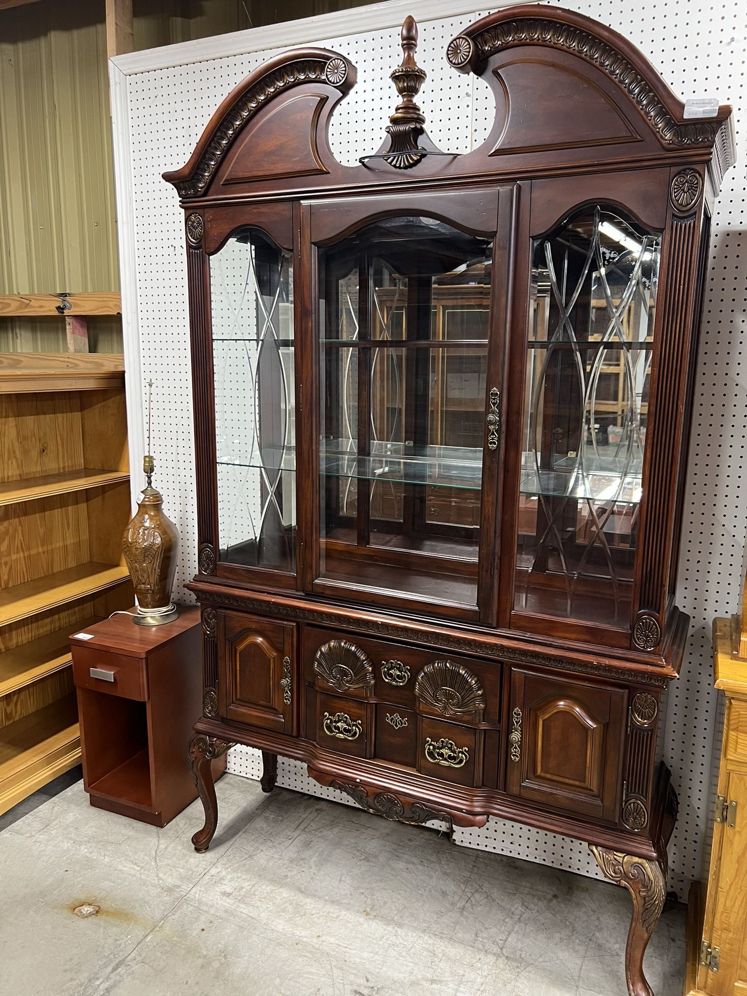 Mahogany China Hutch