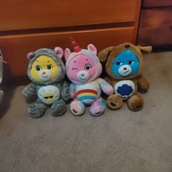 CareBears Trio Plush Funshine, Cheer Bear, and Grumpy Bear
