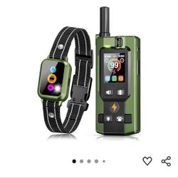 Dog Shock Collar with Remote Control - Upgraded 5 Training Modes with Step Counting & Light Dog Training Collar 3300FT IP67 Waterproof Rechargeable E-