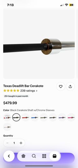 Texas deadlift bar