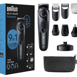 Unopened Braun 9-in-1 Beard & Body Trimmer for Manscaping, Hair Clippers - 40 length settings